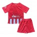 Günstige Atletico Madrid Babykleidung Heim Fussballtrikot Kinder 2023-24 Kurzarm (+ kurze hosen)